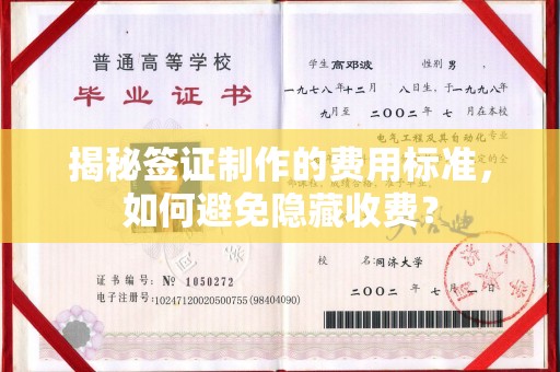广河揭秘签证制作的费用标准，如何避免隐藏收费？