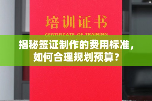 广河揭秘签证制作的费用标准，如何合理规划预算？