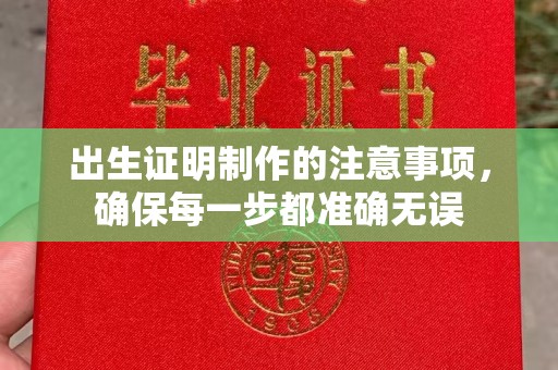 广河出生证明制作的注意事项，确保每一步都准确无误