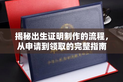 广河揭秘出生证明制作的流程，从申请到领取的完整指南