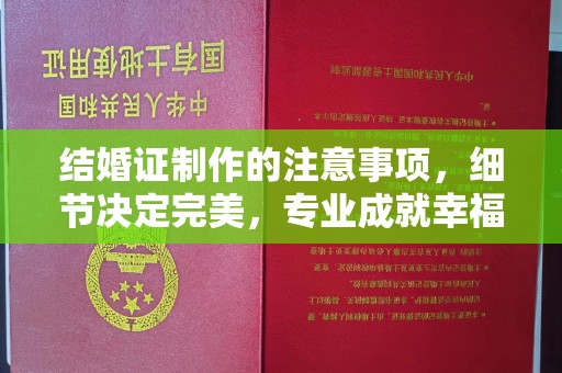 广河结婚证制作的注意事项，细节决定完美，专业成就幸福